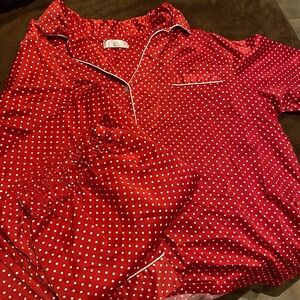 Red polka dot pj set